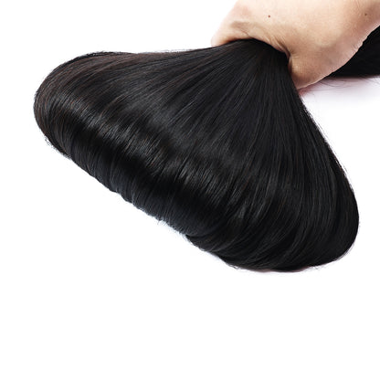 MISS ROLA 16A Raw Human Hair Double Drawn Silky Straight Vietnamese Hair 3 Bundles, Upgraded Lightweight Double Wefted Premium 100% Unprocessed Virgin Hair Extensions, Thick Full Ends, Natural Black Silky Soft, Luxury Reusable 18 20 22 Inch