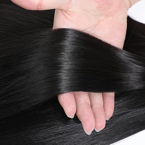 MISS ROLA 16A Raw Human Hair Silky Straight Double Drawn Body Wave Vietnamese Hair 1 Bundle, Premium 100% Unprocessed Virgin Hair Extensions, Upgraded Lightweight Double Wefted Thick Full Ends, Natural Black Silky Soft, Luxury Reusable Hair
