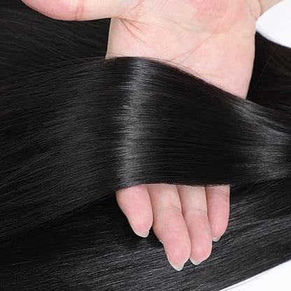 MISS ROLA 16A Raw Human Hair Silky Straight Double Drawn Body Wave Vietnamese Hair 1 Bundle, Premium 100% Unprocessed Virgin Hair Extensions, Upgraded Lightweight Double Wefted Thick Full Ends, Natural Black Silky Soft, Luxury Reusable Hair