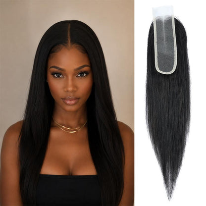 2x6 HD Lace Closure Skinlike Human Hair Closure Straight 2x6 Vietnamese Virgin Human Hair 10-16 inch Kim K Middle Part Closure 2x6 Straight HD Closure 12 inch Pre-plucked with Natural Hairline