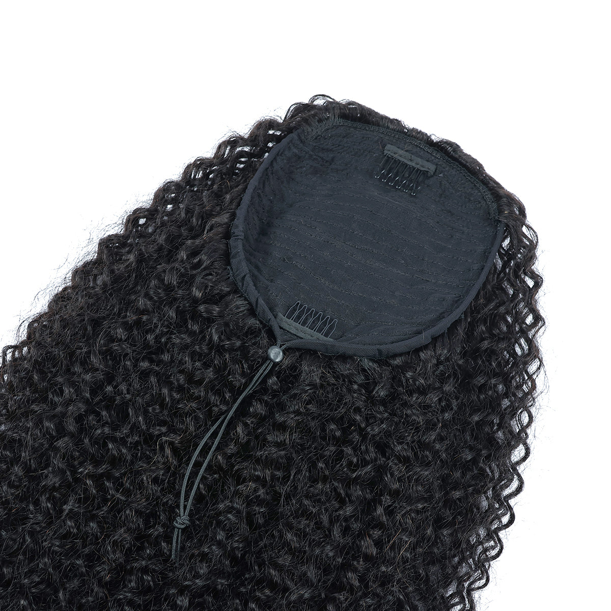 Miss Rola Kinky Curly Ponytail & Kinky Straight Ponytail 180% Density Vietnamese Virgin Human Hair Drawstring ,  Clip In Hair Extensions for Black Women, Natural Black, 16-26 Inches