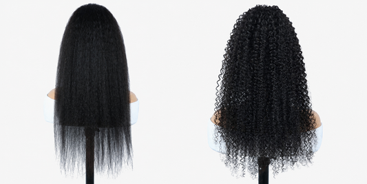 Miss Rola Kinky Curly Ponytail & Kinky Straight Ponytail 180% Density Vietnamese Virgin Human Hair Drawstring ,  Clip In Hair Extensions for Black Women, Natural Black, 16-26 Inches