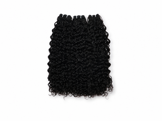 MISS ROLA Water Wave Bundles 4 pieces, Double Drawn, Wet and Wavy Curly Hair, 18''-26'' Double Wefted Bundles Shed&Tangle Free, 100% Remy Human Hair Quick Weave Bundles