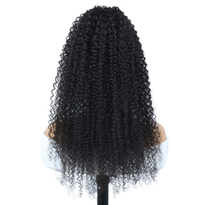Miss Rola Kinky Curly Ponytail & Kinky Straight Ponytail 180% Density Vietnamese Virgin Human Hair Drawstring ,  Clip In Hair Extensions for Black Women, Natural Black, 16-26 Inches