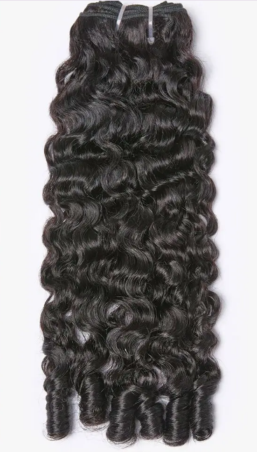 MISS ROLA Burmese Curly Bundles with Protective Foam, 4 pieces, Bouncy Spiral Curls, 16A 100% Vietnamese Human Hair Double Drawn Wefted Bundles, Quick Weave Glue/Sew-in Hair Extensions for Black Women