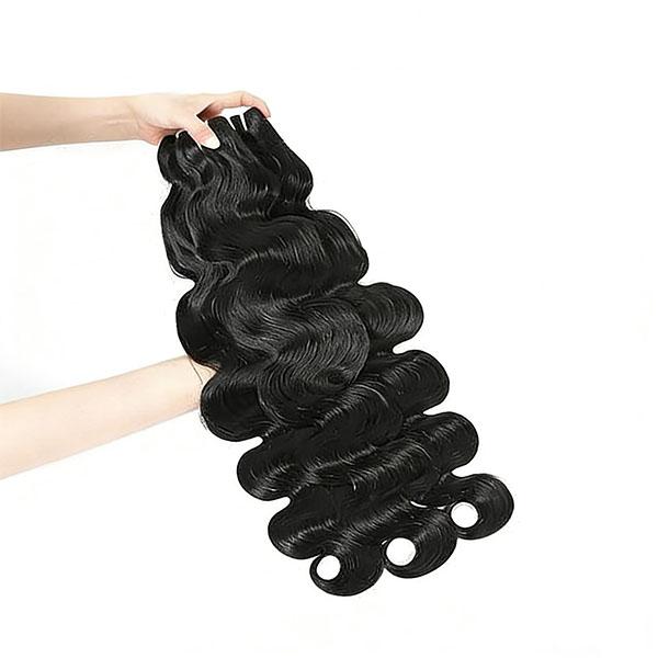 MISS ROLA 16A Raw Human Hair Double Drawn Body Wave Vietnamese Hair 3 Bundles, Upgraded Lightweight Double Wefted Premium 100% Unprocessed Virgin Hair Extensions, Thick Full Ends, Natural Black Silky Soft, Luxury Reusable 18 20 22 Inch